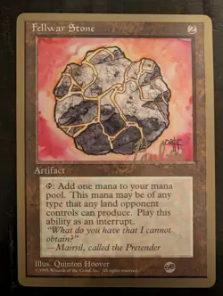 Fellwar Stone MTG 1996 New York City Inaugural Tournament Promo LP Rare Magic - Image 1