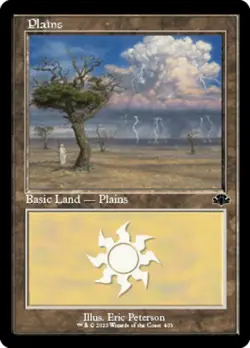 1x Plains (403) -- Retro Frame NM-Mint, English Dominaria Remastered MTG Magic - Image 1