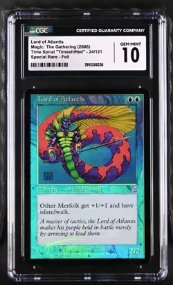 LORD OF ATLANTIS Timeshifted Foil CGC 10 Gem Mint MTG [Nostalgium] - Image 1