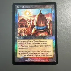 MTG CITY OF BRASS (Foil) JSS Promo - Vintage Magic the Gathering MP — see pics - Image 1
