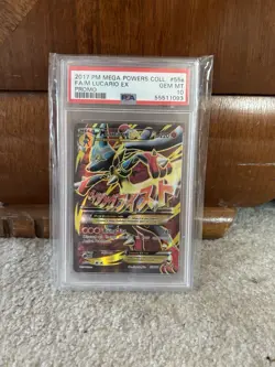 Pokemon M Lucario EX Full Art 55a/111 Mega Powers Collection, Gem Mint PSA 10 - Image 1