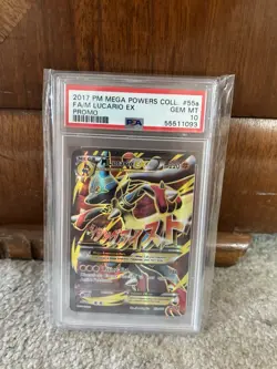 Pokemon M Lucario EX Full Art 55a/111 Mega Powers Collection, Gem Mint PSA 10 - Image 2