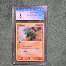 Pokemon Chikorita EX Dragon Frontiers 44/101 Reverse Holo CGC 8 DELTA SPECIES - Image 1