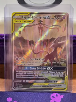Espeon & Deoxys GX - SM240 - Pokemon Sun & Moon Promo Ultra Rare Card NM+++ - Image 1