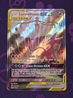 Espeon & Deoxys GX - SM240 - Pokemon Sun & Moon Promo Ultra Rare Card NM+++ - Image 2