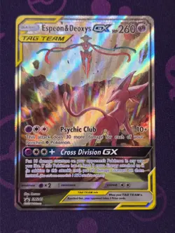 Espeon & Deoxys GX - SM240 - Pokemon Sun & Moon Promo Ultra Rare Card NM+++ - Image 4