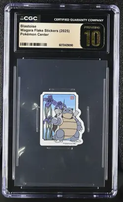 Blastoise - 2025 Pokemon Center Wagara Flake Stickers - CGC Pristine 10 - Image 1