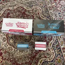 Pokemon Black Bolt and White Flare Elite Trainer Box ETB Booster Bundle Lot - Image 2