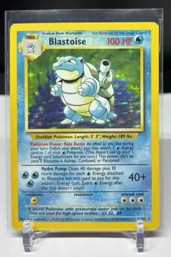 Blastoise 2/102 Pokemon 1999 Base Set Unlimited WOTC Holo Rare VLP - Image 1