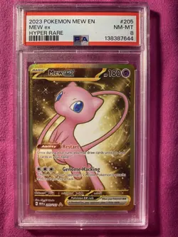 Pokemon TCG Mew EX 205/165Sv: Scarlet & Violet 151 Holo Hyper Rare PSA 8 - Image 1