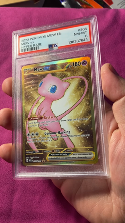 Pokemon TCG Mew EX 205/165Sv: Scarlet & Violet 151 Holo Hyper Rare PSA 8 - Image 2