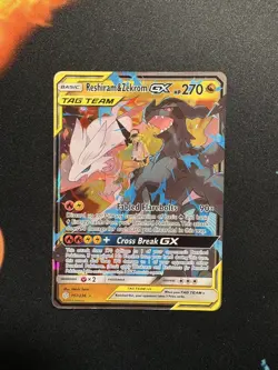 Pokemon Reshiram & Zekrom GX 157/236 Tag Team Ultra Rare Cosmic Eclipse - Image 1