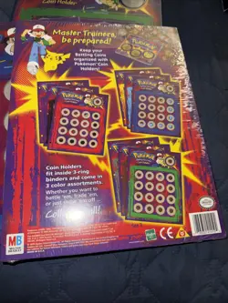 Vintage 1999 POKEMON Battling Coin Game Coin Holder 3pk Hasbro NEW Sealed R G B - Image 3
