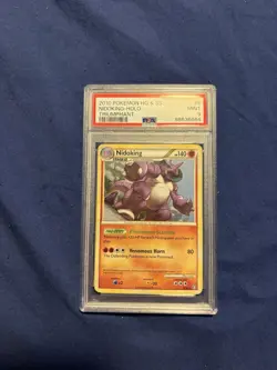 2010 Pokemon Heartgold & Soulsilver Triumphant #6 NidoKing Holo PSA 9 Mint - Image 1