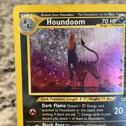 Pokemon Houndoom Double Holo Neo Revelation 8/64 - Image 3