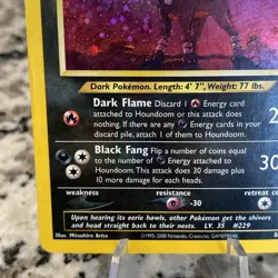 Pokemon Houndoom Double Holo Neo Revelation 8/64 - Image 5