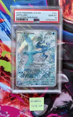 2025 POKEMON JTG EN-JOURNEY TOGETHER ILLUSTRATION RARE #161 ARTICUNO PSA 10 - Image 1