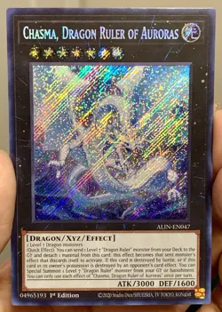 Yugioh Chasma Dragon Ruler of Auroras ALIN-EN047 Secret Rare 1st Ed NM w/Track - Image 2