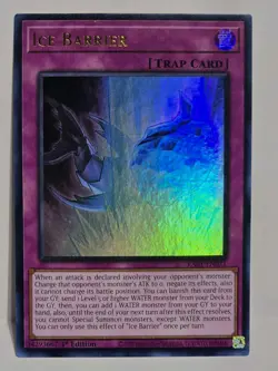 Yu-Gi-Oh! Ice Barrier RA01-EN071 1st Edition Ultra Rare Light Play - Image 1