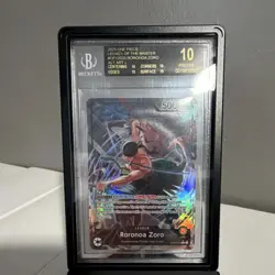 One Piece Roronoa Zoro Legacy Leader Alt Art Holo OP12-020 Beckett BL 10 - Image 1