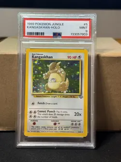 Pokemon TCG Kangaskhan Jungle Holo Card PSA 9 Unlimited Rare 5/64 - Image 1