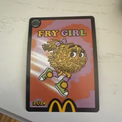 fry girl 21/24 Mcdonalds TCG Trading Cards 2026 UnRedeemed Card with FREE FRIES - Image 1