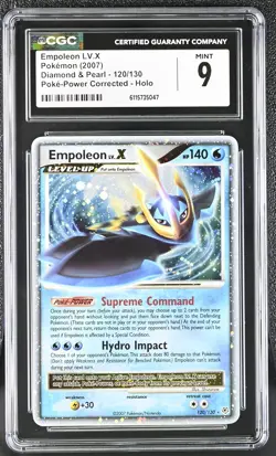 CGC 9 MINT Empoleon LV.X 2007 Diamond & Pearl 120/130 Holo Pokemon Card - Image 1