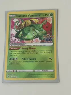 Pokemon TCG Radiant Venusaur Holo Card Pokemon Go - Image 1