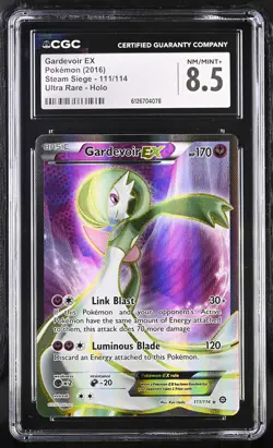 CGC 8.5 Gardevoir EX 2016 Steam Siege 111/114 Holo Pokemon Card - Image 1