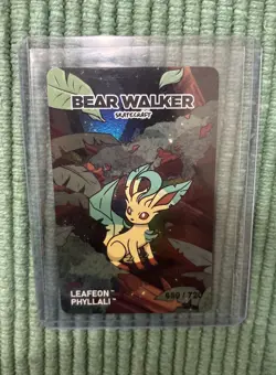 Bear Walker X Pokemon LEAFEON (Card Only) Limited Edition 690/720 - Image 1