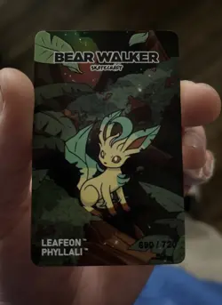 Bear Walker X Pokemon LEAFEON (Card Only) Limited Edition 690/720 - Image 3