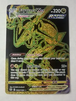 Pokemon TCG Cards Rayquaza VMAX TG29/TG30 Silver Tempest Gold Secret Rare - Image 1