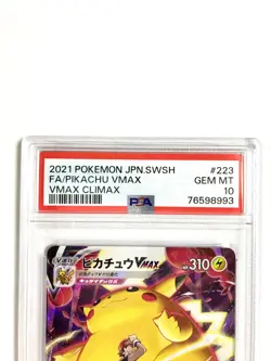 PSA 10 Pikachu VMAX 223/184 VMAX Climax Holo GEM-MINT Japanese Pokemon Card - Image 2