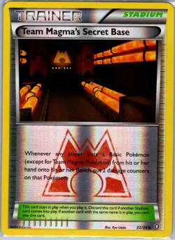 Team Magma's Secret Base 32/34 Reverse Holo Double Crisis - Pokemon Card - NM - Image 1