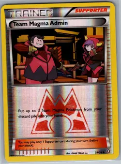 Team Magma Admin 29/34 Reverse Holo Double Crisis - Pokemon Card - NM - Image 1