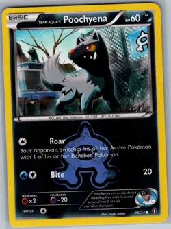 Team Aqua's Poochyena 16/34 Reverse Holo Double Crisis - Pokemon Card - NM - Image 1