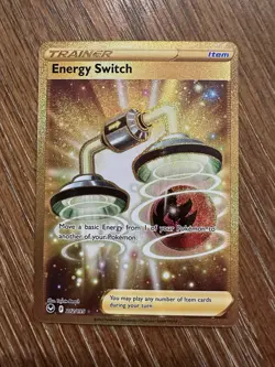 Energy Switch 212/195 Gold Secret Rare Pokemon Silver Tempest Card NM - Image 1