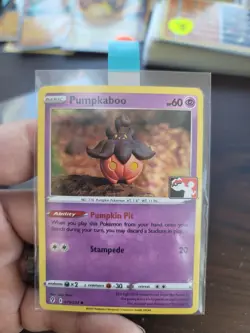 Pokemon Pumpkaboo 076/203 Prize Pack Series Cards Holo - Image 3