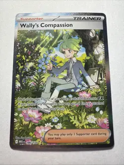 Pokemon Wally's Compassion Illustration Rare Holo 186/132 Me01 Trainer Card - Image 1
