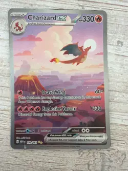 Pokemon TCG Charizard EX 199/165 Scarlet Violet 151 English Card - Image 1