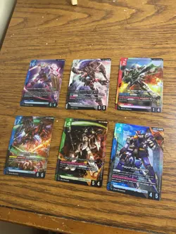 Bandai Gundam War TCG 6 Unit Cards English Unicorn Justice Buster Epyon - Image 1