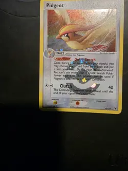 Pokemon Pidgeot TCG Reverse Holo Rare Card 10/112 EX Fire Red and Leaf Green - Image 1