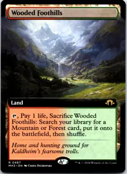 Wooded Foothills (Extended Art) 467 Modern Horizons 3 NM MTG - Image 1