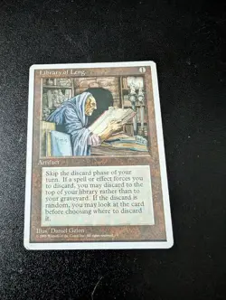 Library of Leng Fourth Edition Uncommon Artifact MTG Moderately Played - Image 1