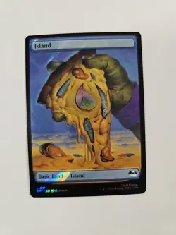 2026 MTG TMNT ISLAND #0311 SURGE FOIL PIZZA FULL ART BASIC LAND RARE NM - Image 1