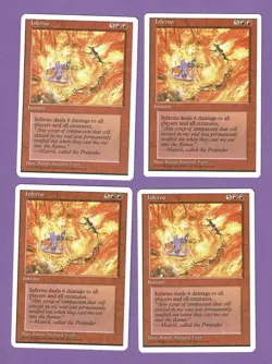 MTG 4x (NM) INFERNO 4th Edition Magic the Gathering Wizards of the Coast - Image 1