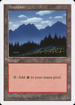 MTG Mountain (445) ** Fifth Edition ** English (NM) - Image 1