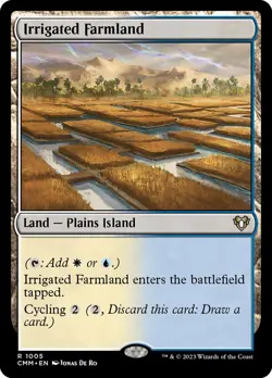 MTG Magic the Gathering Irrigated Farmland (1005/1173) Commander Masters NM - Image 1