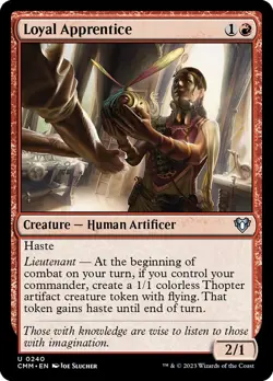 MTG Magic the Gathering Loyal Apprentice (240/1173) Commander Masters NM - Image 1