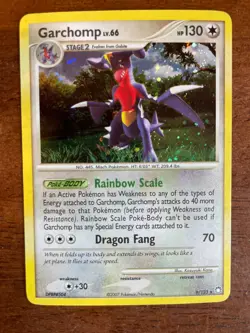 Pokemon TCG Garchomp 9/123 Mysterious Treasures Holo LP - Image 1